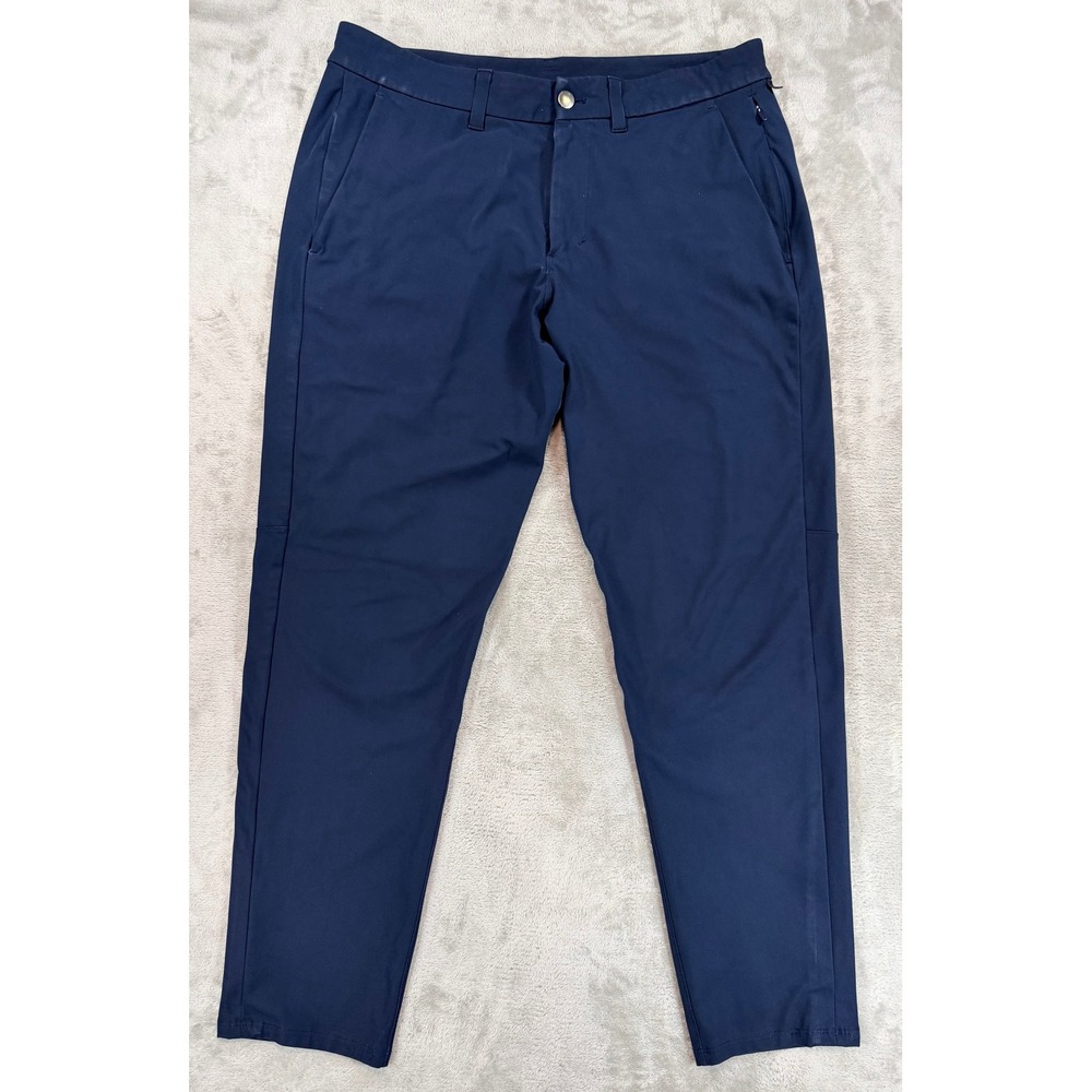 Lululemon Mens Commission Slim Fit Trouser Pant  Warpstreme Navy Blue 34x29